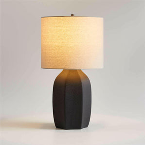 Amaryllis Small Black Ceramic Table Lamp.