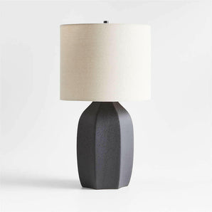 Amaryllis Small Black Ceramic Table Lamp.