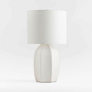 Amaryllis Small White Ceramic Table Lamp.
