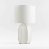 Amaryllis Small White Ceramic Table Lamp.