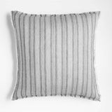 Arla 23"x23" Eyelash Striped Blue Throw Pillow Cover with Down-Alternative Insert.