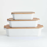 Bakers With Bamboo Lids Set of 3.
