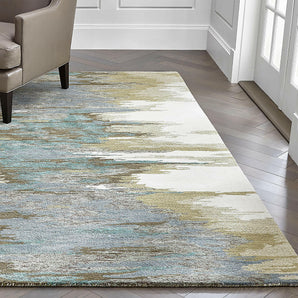Birch Wool-Blend Abstract Rug 9'x12'.