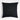 Merrow Stitch Organic Cotton Pillow with Feather Insert Black 23"