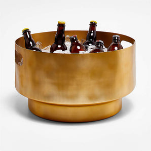 Brass Hammered Beverage Tub.