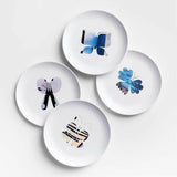 Butterfly Melamine Salad Plates by Lucia Eames, Set of 4.