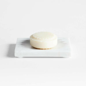 Carmen White Marble Soap Dish.