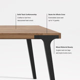 "Lakin Teak 81"" Ext Table New".
