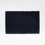 Chunky Weave Performance Navy Blue Indoor/Outdoor Doormat.