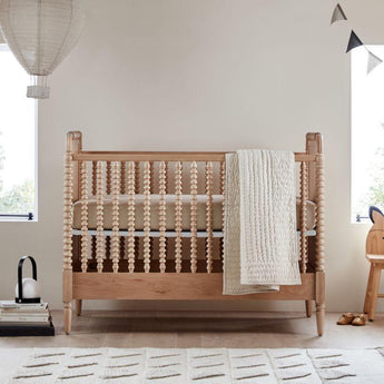 Baby Jenny Lind Heirloom Maple Wood Convertible Crib with Toddler Bed