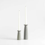 Craft Charcoal Grey Ceramic Taper Candle Holder.