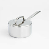 Crate & Barrel EvenCook Core ® 1.6 Qt. Stainless Steel Saucepan.