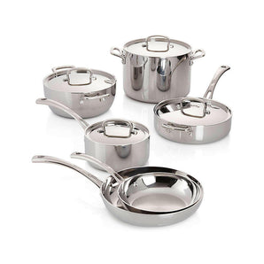 Cuisinart ® French Classic Tri-Ply Stainless Steel 10-Piece Cookware Set.