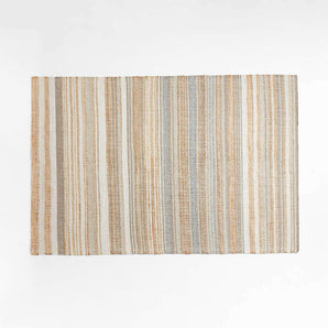 Daglari Handwoven Jute Stripe Area Rug 6'x9'