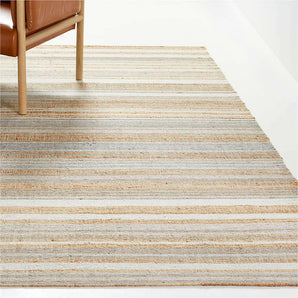 Daglari Handwoven Jute Stripe Area Rug 6'x9'