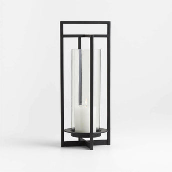 Dune Black Metal Outdoor Lantern.