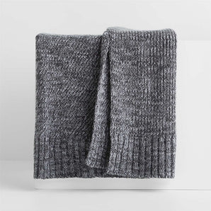 Sweater Knit 70"x55" Storm Grey Throw Blanket