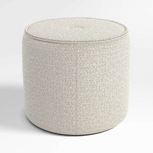 Fireside Small Round Upholstered Ottoman