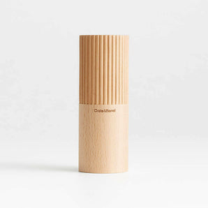 Hanno Fluted Natural Wood Pepper Shaker.
