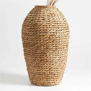 Large Handwoven Seagrass Vase 22"