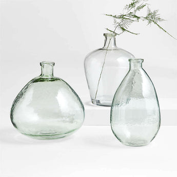 Light Blue Glass Vase.