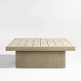 Mallorca 42" Square Wood Outdoor Coffee Table.
