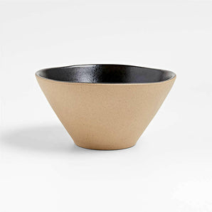 Marin Black Recycled Ceramic Cereal Bowl.