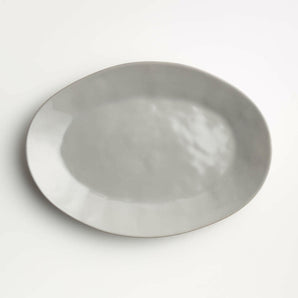 Marin White Small Oval Serving Platter.