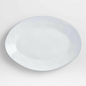Marin White Recycled Stoneware Large Platter