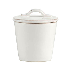 Marin White Sugar Bowl with Lid.