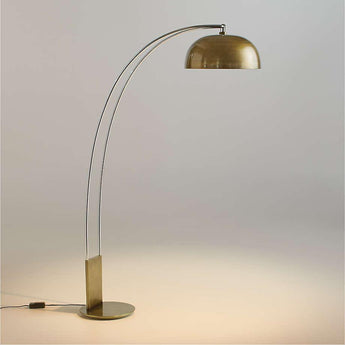 Marino Brass and Chrome Metal Floor Lamp.
