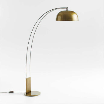 Marino Brass and Chrome Metal Floor Lamp.