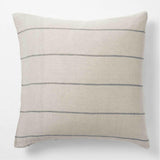Natural Hemp Arcadia Tan and Midnight Navy Reversible Grid Euro Bed Pillow Sham.