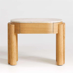 Oasis Oval Wood End Table.