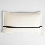 Favorite Organic Cotton Percale Tuxedo Stripe Ink Black Pillow Sham.