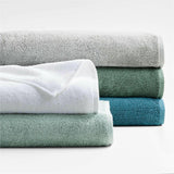 Quick-Dry White Organic Cotton Washcloth.