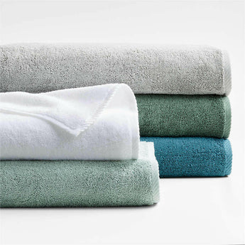 Quick-Dry White Organic Cotton Washcloth.