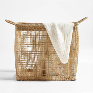 Rybak Square Woven Decorative Blanket Basket
