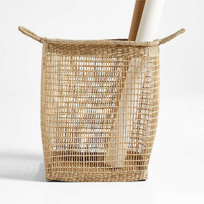 Rybak Square Woven Decorative Blanket Basket