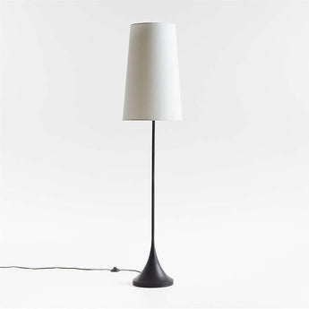 Seguin Brushed Black Metal Floor Lamp.