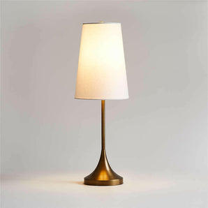 Seguin Brushed Brass Metal Table Lamp.