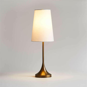 Seguin Brushed Brass Metal Table Lamp.