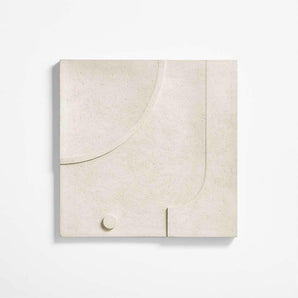 'Taso 24' Hand-Carved White Tile Wall Decor 24"x1.5".
