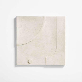 'Taso 24' Hand-Carved White Tile Wall Decor 24"x1.5".