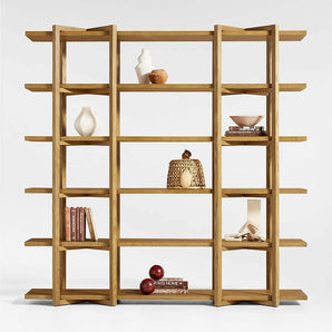 Thomas Barley Oak Wood Wide Open Bookcase/Room Divider.