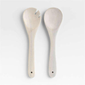 Tondo Whitewash Servers, Set of 2.