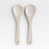 Tondo Whitewash Servers, Set of 2.