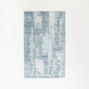 Tottori Blue Abstract Area Rug 8'x10'.