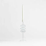 Venezia Clear Glass Taper Candle Holder.