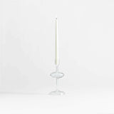 Venezia Clear Glass Taper Candle Holder.
